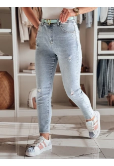 Spodnie damskie jeansowe slim fit STEFANIA niebieskie Dstreet UY2420