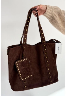 Dámská kabelka se zdobením – čokoládová Kynelle