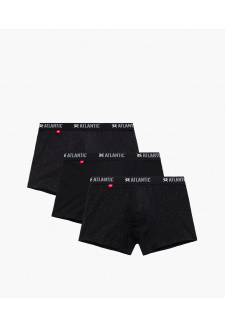 3-PACK Pánské boxerky Atlantic Sport - černá