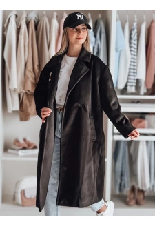 Płaszcz damski przejściowy oversize LORINESS czarna Dstreet TY4692