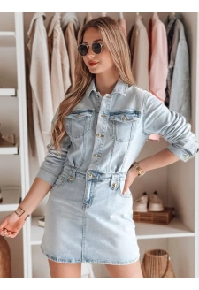 Sukienka jeansowa mini JENSAGA niebieska Dstreet EY2592