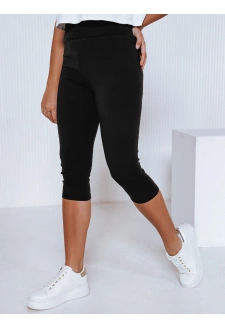 Legginsy damskie 3/4 z wysokim stanem czarne Dstreet UY2738