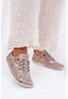 Dámské polobotky z přírodní kůže Artiker – béžové