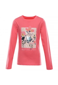Dívčí triko z organické bavlny ALPINE PRO ECCO 2 calypso coral varianta pd