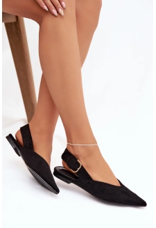 Dámské baleríny s přezkou Tanelia – černé
