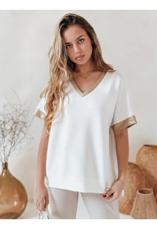 Bluzka damska oversize SHINE LOVE biała Dstreet RY2913