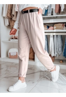 Spodnie damskie chinosy z paskiem TAILANDI różowe Dstreet UY2551