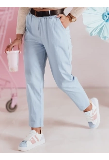 Spodnie damskie casualowe z paskiem SOFELIA błękitne Dstreet UY2504