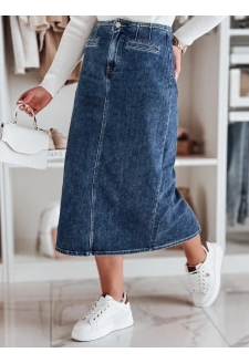 Spódnica jeansowa midi z rozcięciem VISTANO niebieska Dstreet CY0485