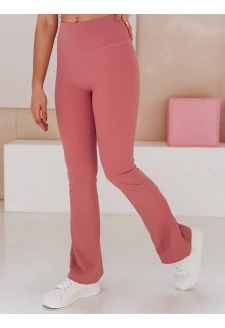 Legginsy damskie dzwony FARAFII ciemnoróżowe Dstreet UY2613
