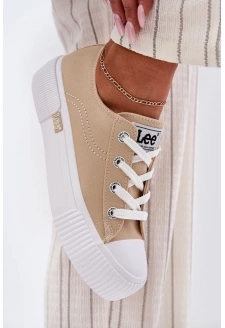 Dámské trampky na platformě LEE ISLA C WOMEN LOW – béžové