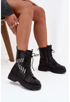 Dámské šněrovací sněhule Vinceza – černé