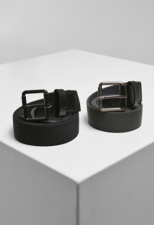 Stretch Basic Belt 2-Pack černá/uhlová