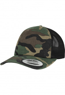 Camo Trucker Čepice woodcamo/blk