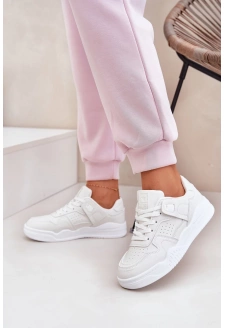 Dámské sportovní tenisky z eko kůže – bílé