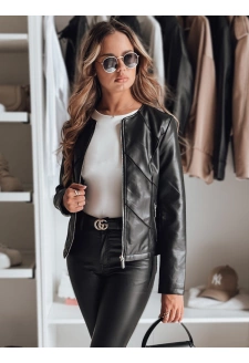 Kurtka skórzana damska CHICLEATHER czarna Dstreet TY4969