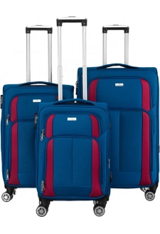 Peterson Modrá sada cestovních kufrů