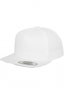 Klasický 5panelový Snapback bílý