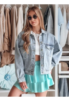 Kurtka damska jeansowa oversize STEFANIA niebieska Dstreet TY4895