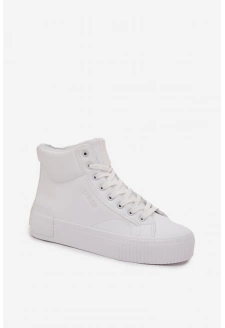 Dámské zateplené tenisky na platformě Big Star – bílé