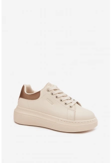 Dámské tenisky na platformě Big Star – béžové