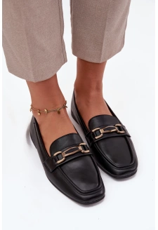 Dámské loafers polobotky s ozdobou Priscelle – černé