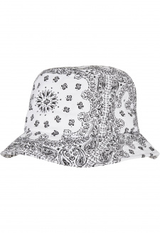 Bandana Print Bucket Klobouk bílý