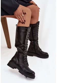 Dámské šněrovací glany Novissa – černé