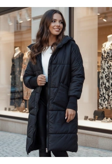Płaszcz damski oversize NADIA pikowany czarny Dstreet TY4542z
