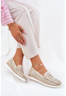 Dámské eko kožené mokasíny Bralithia – stříbrné