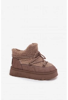 Dámské sněhule na platformě Big Star – hnědé