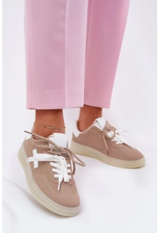Dámské nízké sportovní boty – béžové Zelevelis