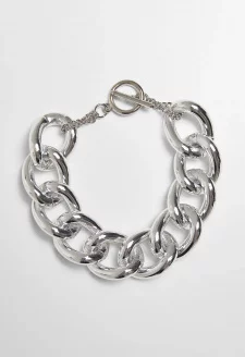 Třpytivý řetízkový náramek - stříbrné barvy