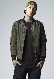 2-Tone Bomber Jacket darkolive/černá