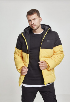 Bunda s kapucí 2-Tone Puffer Jacket chromyellow/blk