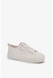 Dámské tenisky na platformě Big Star – světle béžové