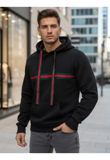 Bluza męska z kapturem czarna Dstreet BX5939