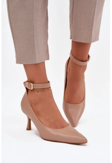 Lodičky s páskem Perrine – tmavě béžové