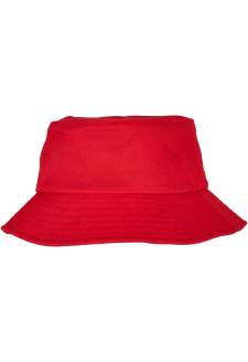 Dětská čepice Flexfit Cotton Twill Bucket, červená