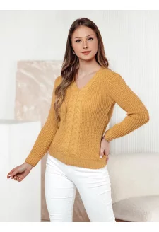 Dámský svetr CASVINA žlutý Dstreet MY2388