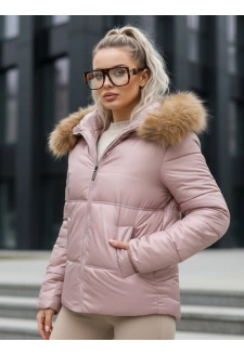 Kurtka zimowa damska pikowana SPARKLE różowa Dstreet TY5526