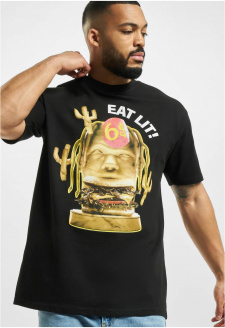 Eat Lit Oversize Tee černé