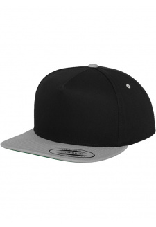 Klasický 5 panelový Snapback blk/stříbrný