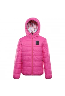 Dívčí oboustranná bunda ALPINE PRO DOUWO fuchsia fedora varianta pb