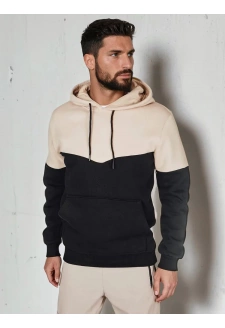 Bluza męska basic z kapturem beżowa Dstreet BX5880