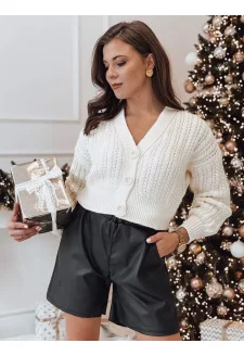 Dámský svetr MINERWA na rozepínání ecru Dstreet MY2372