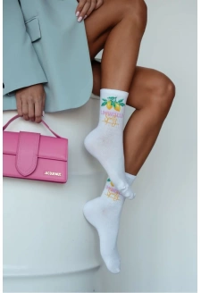 Dámské ponožky LIMONCELLO – bílé