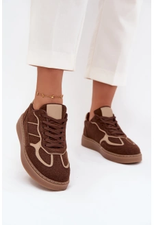 Nízké dámské tenisky Brenelle – hnědé