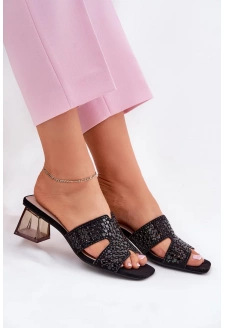 Dámské pantofle na sloupku Vinceza – černé