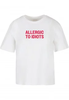 Dámské tričko Allergic To Idiots bílé